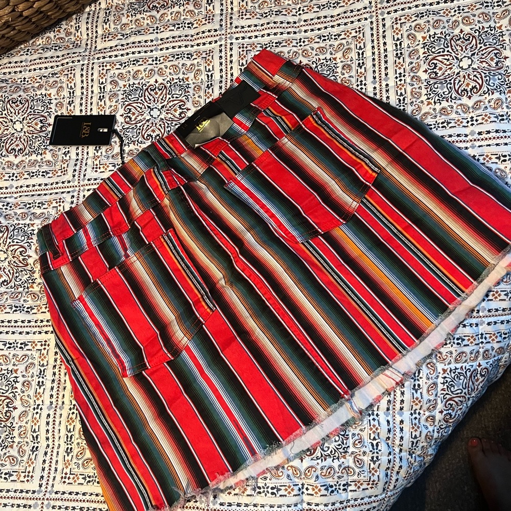 Sarape denim mini skirt new with tags.